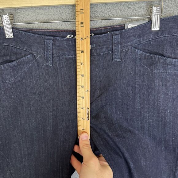 Eddie Bauer Jeans Women’s 10 Blue Trouser Denim Stretch Dark Wash NWT - Picture 6 of 11